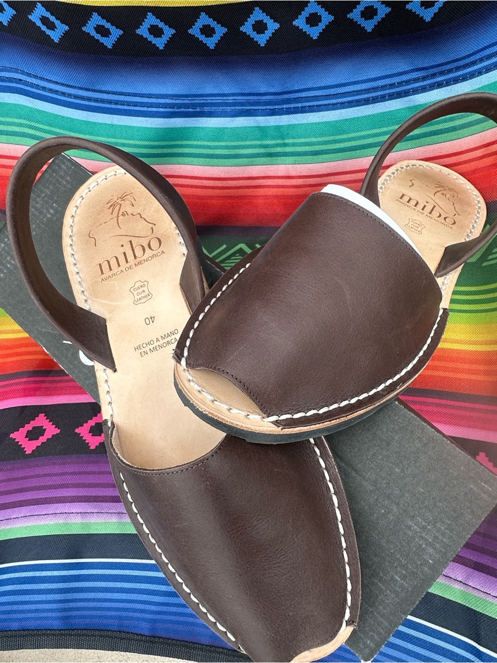 Brown Leather Slingback Flats